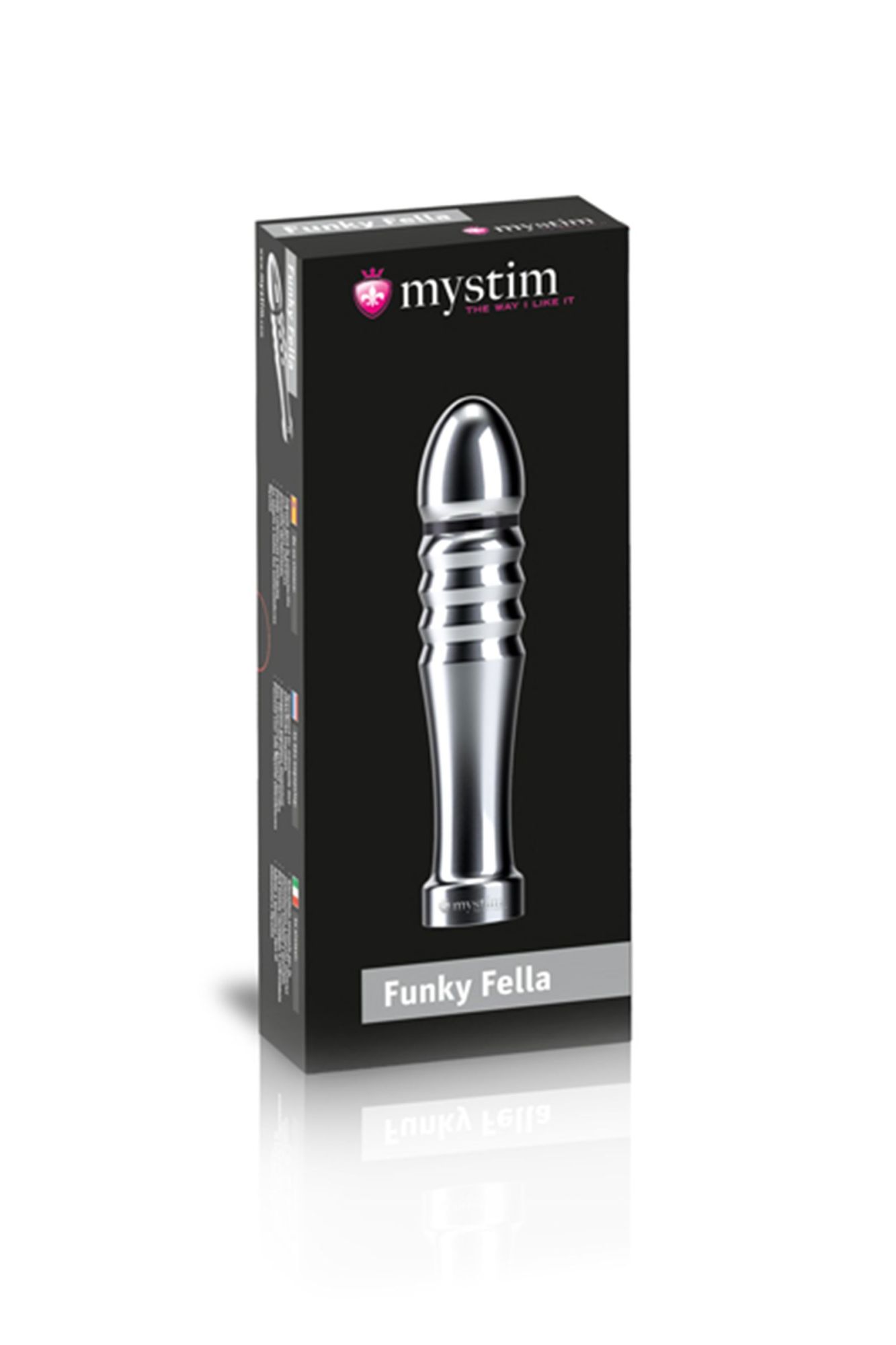 фаллоимитатор mystim funky fella, электростимуляция, хирургическая сталь, серебряный, 13 см в Севастополе