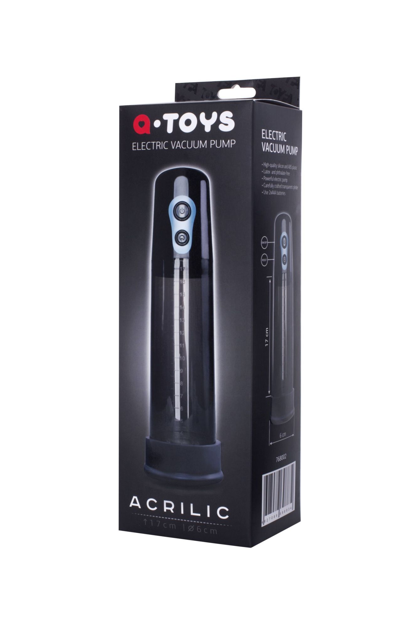 помпа для пениса toyfa  a-toys acrilic, силикон, чёрный, 26 см в Севастополе