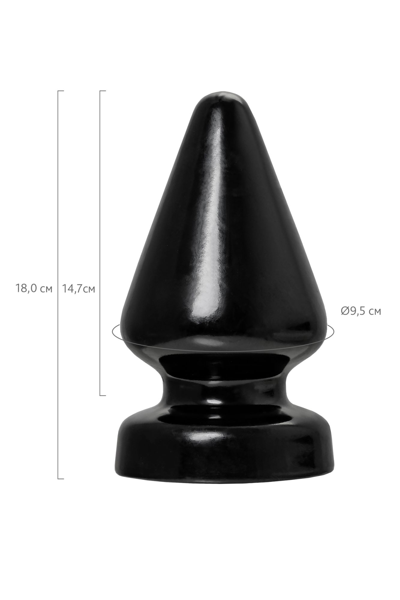 анальная втулка toyfa popo pleasure draco α, pvc, черная, 18 см, ø 9,5 см в Севастополе