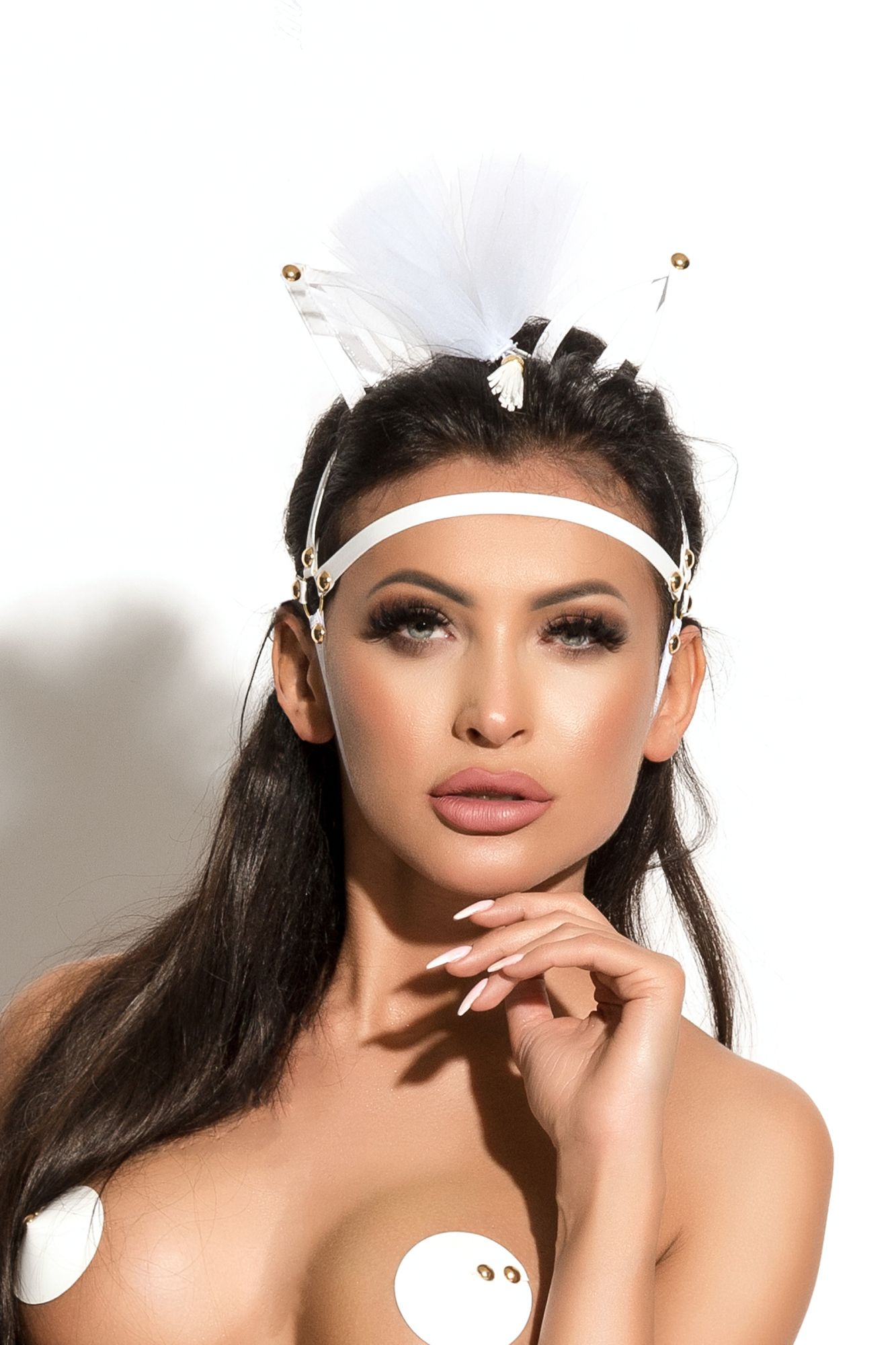 маска с ушками me seduce queen of hearts allure, белая, os в Севастополе