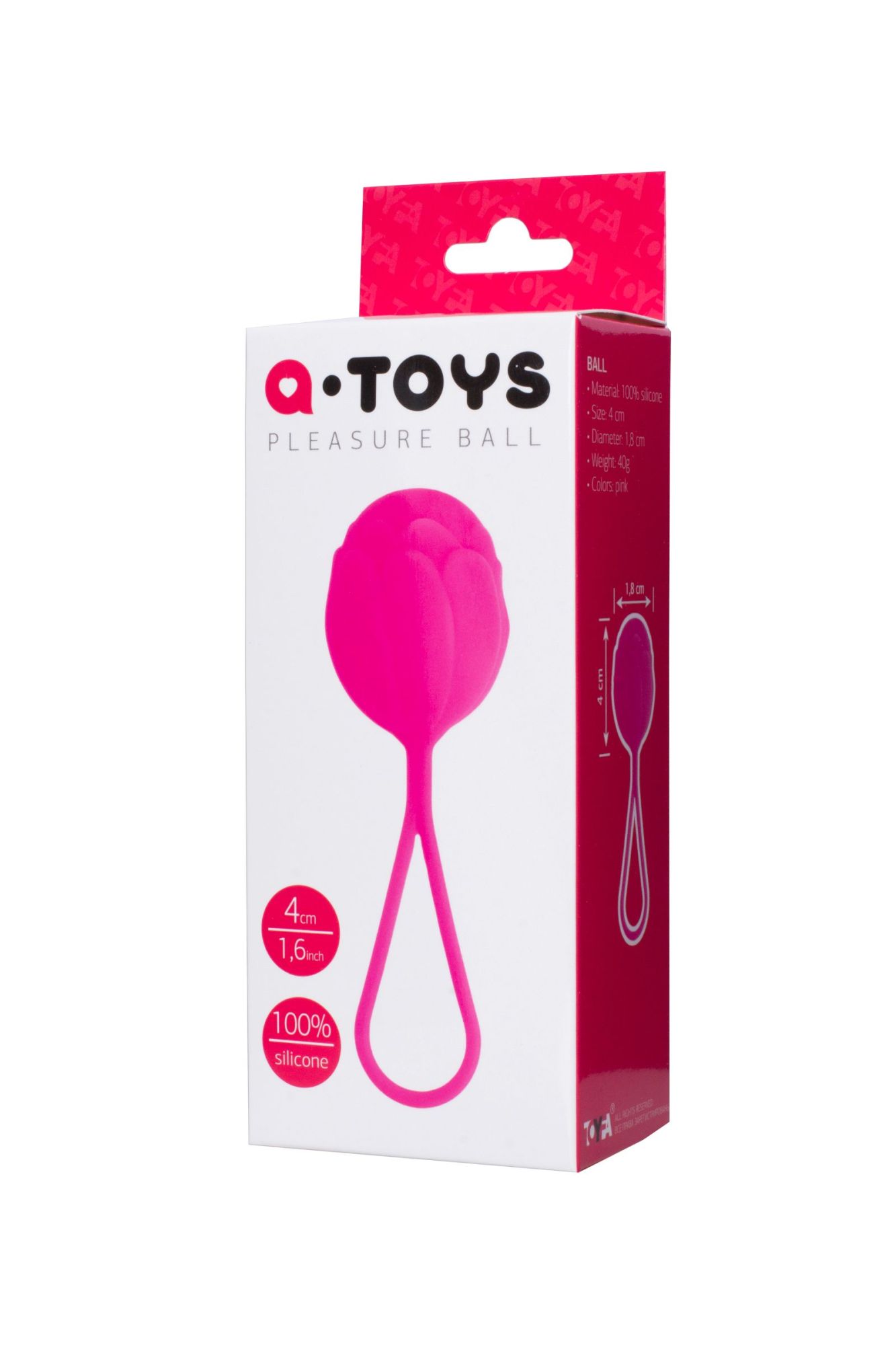 вагинальные шарики toyfa  a-toys rosi, силикон, розовый, 10,5 см в Севастополе