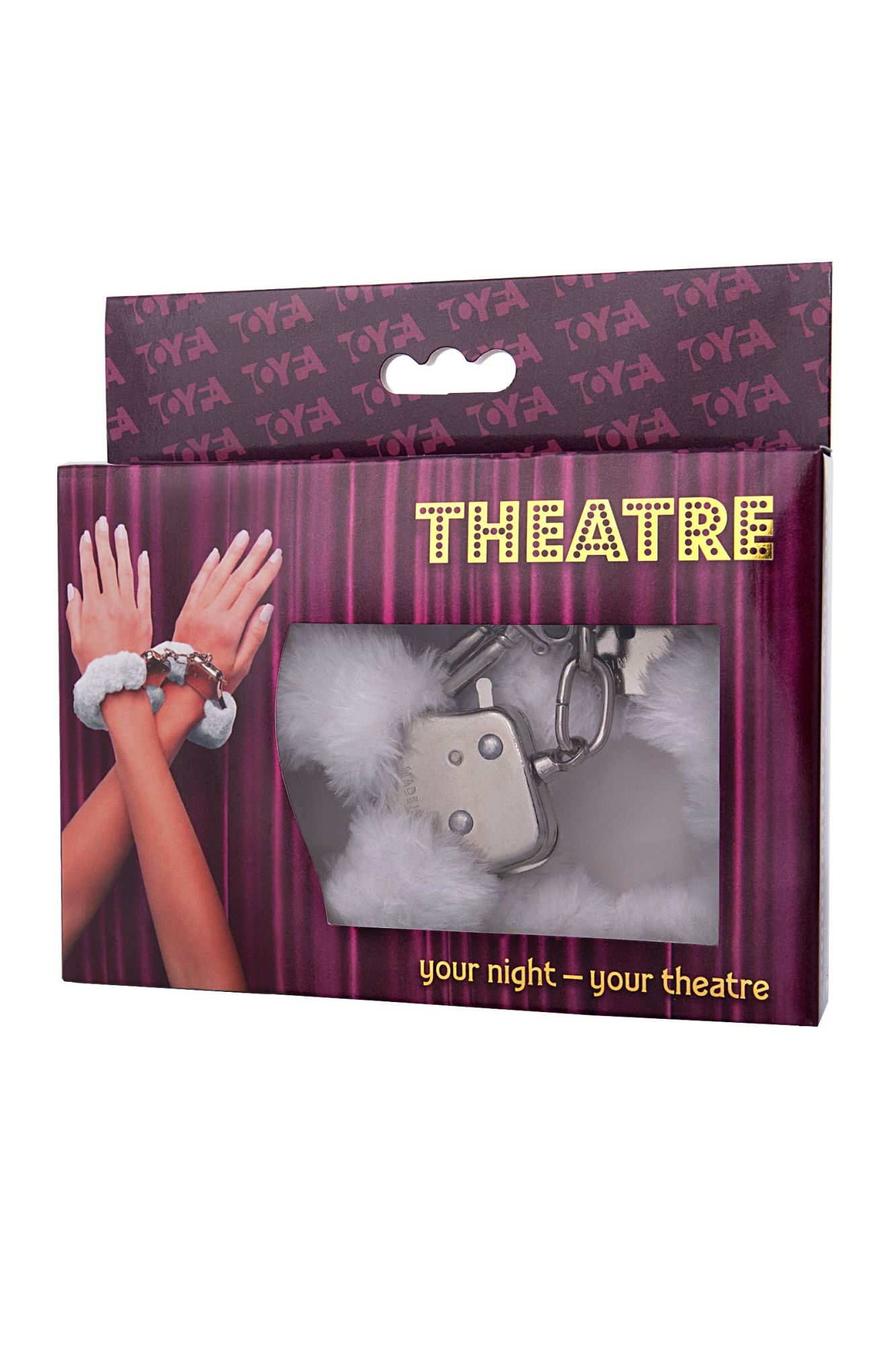 наручники toyfa theatre, меховые, белые, 28 см в Севастополе