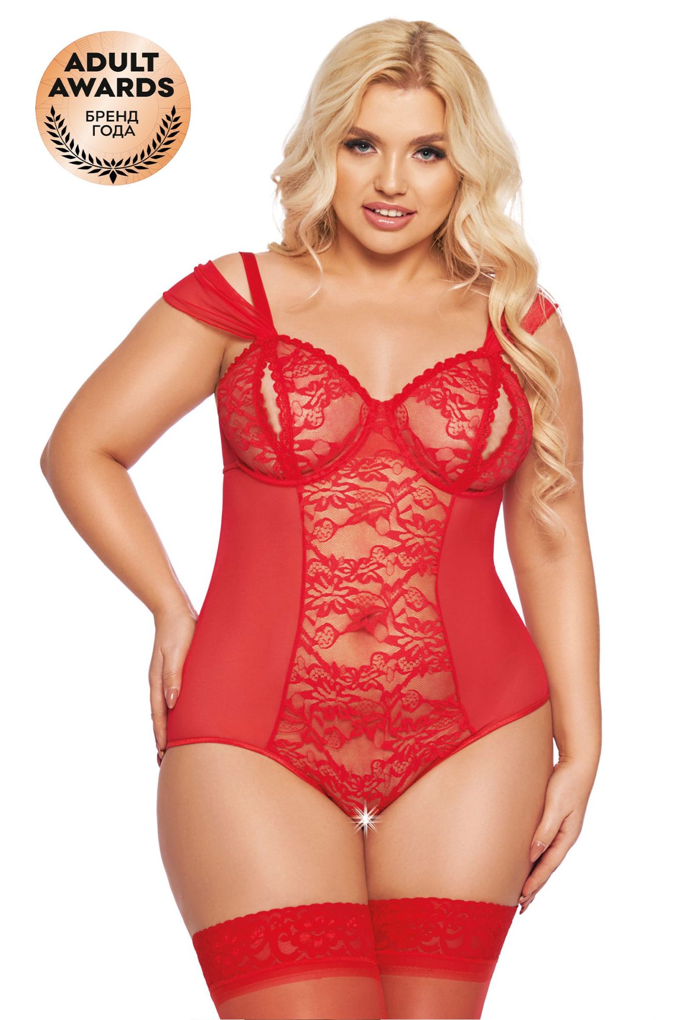Эротическое боди softline collection dora, красный, xxxl в Севастополе