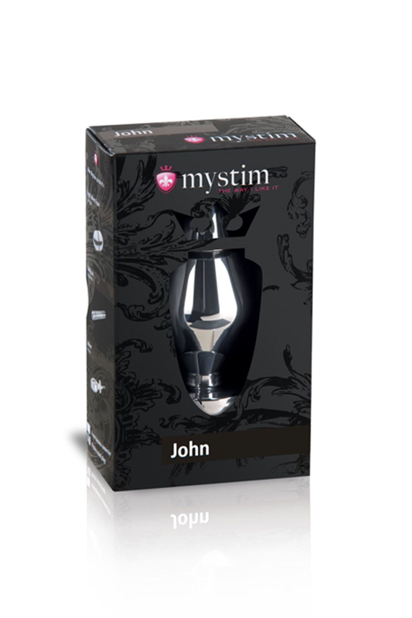 анальная пробка mystim john l, электростимуляция, хирургическая сталь, серебряная, 10,5 см, ø 5 см в Севастополе