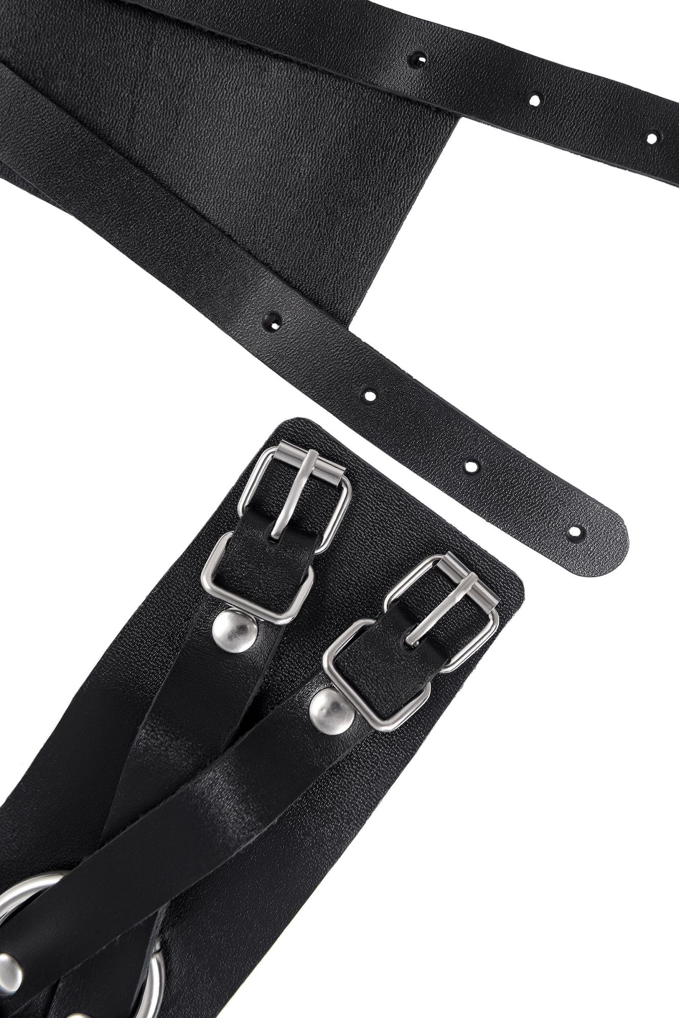 оковы pecado bdsm, с двумя перекрёстными ремешками, сцепка-оригинальный карабин, натуральная кожа в Севастополе