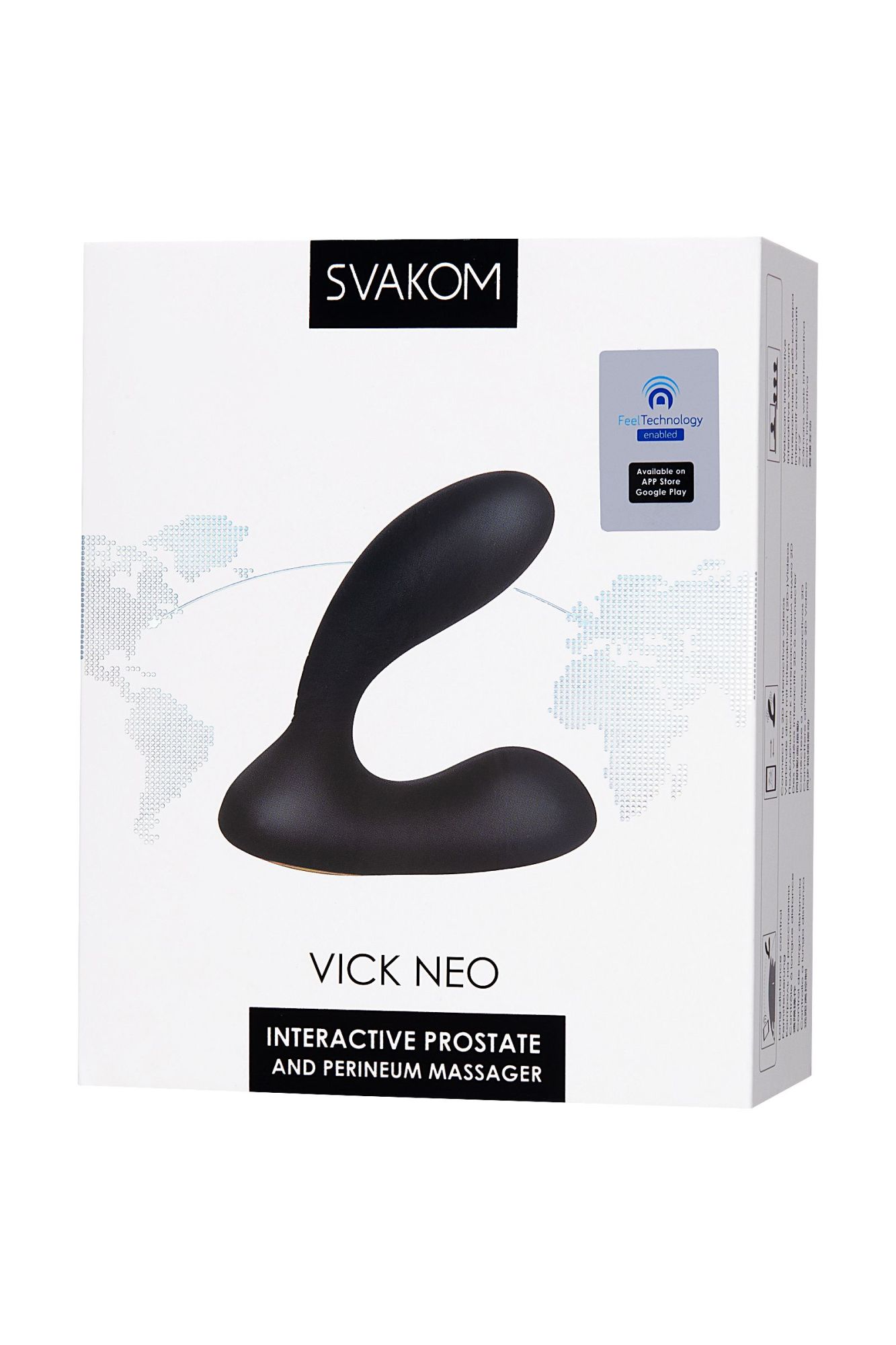 стимулятор простаты svakom vick neo, силикон, чёрный, 10 см в Севастополе