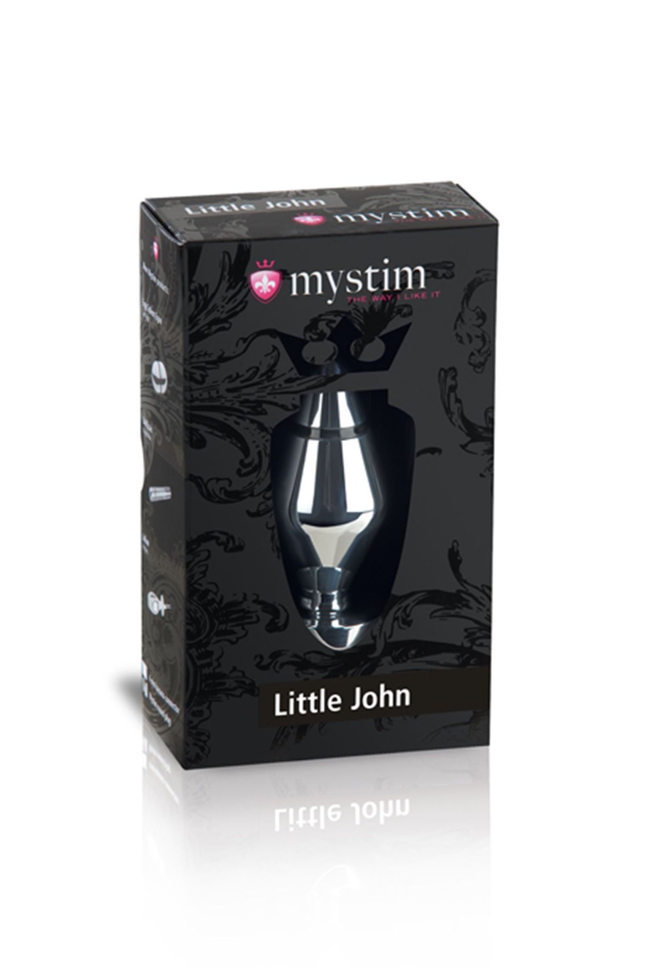 анальная пробка mystim little john s, электростимуляция, хирургическая сталь, серебряная, 9 см, ø 3, в Севастополе