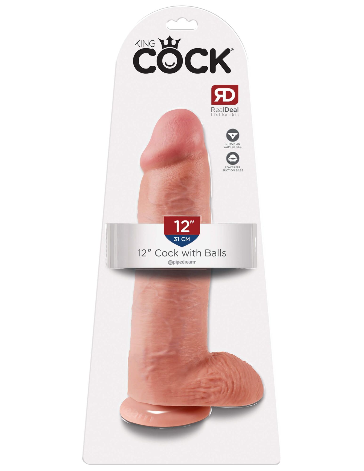 фаллоимитатор king cock 12 inch cock with balls, телесный в Севастополе