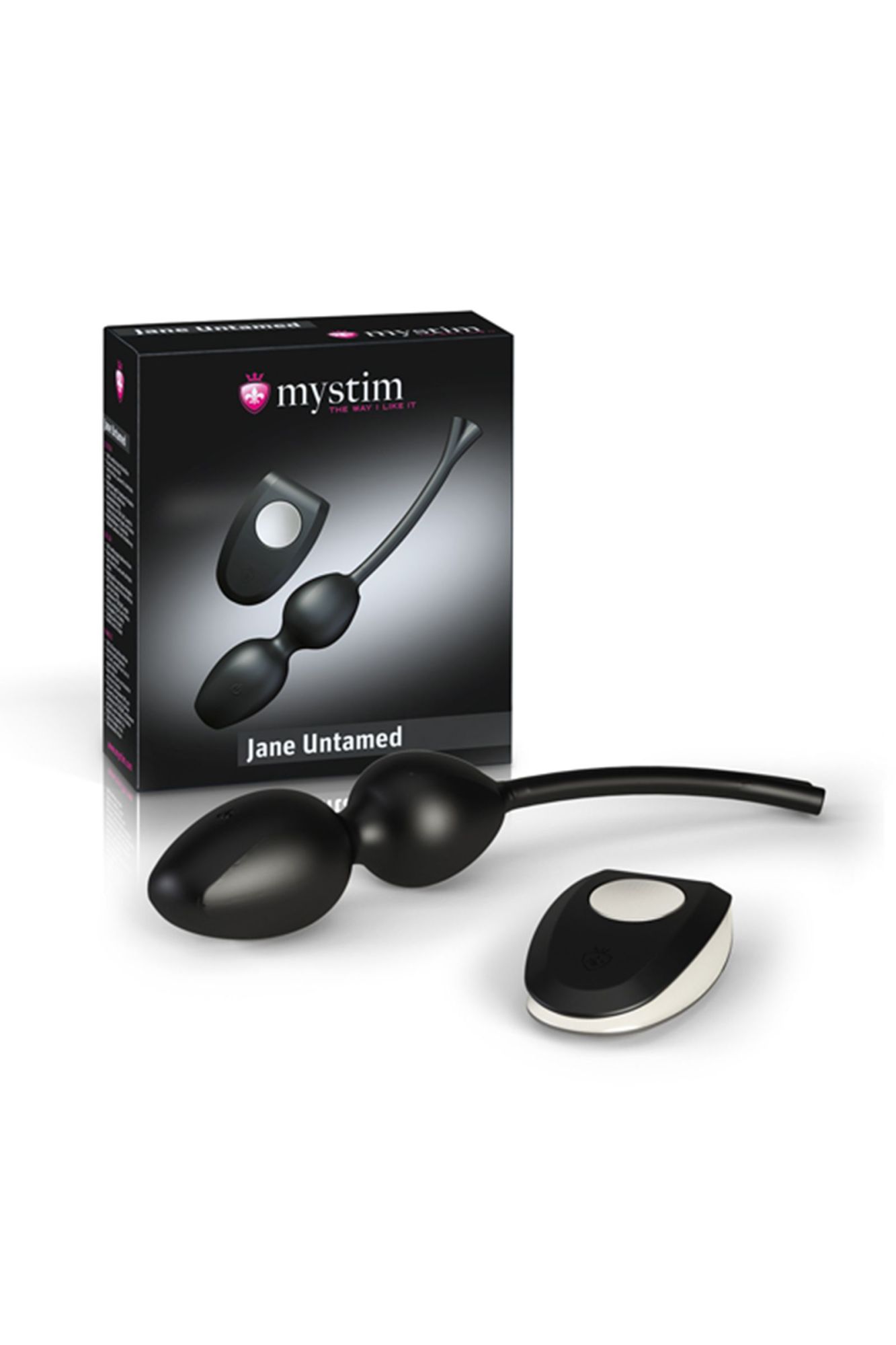 вагинальные шарики mystim jane untamed geisha balls vibe, с вибрацией, силикон, черные в Севастополе