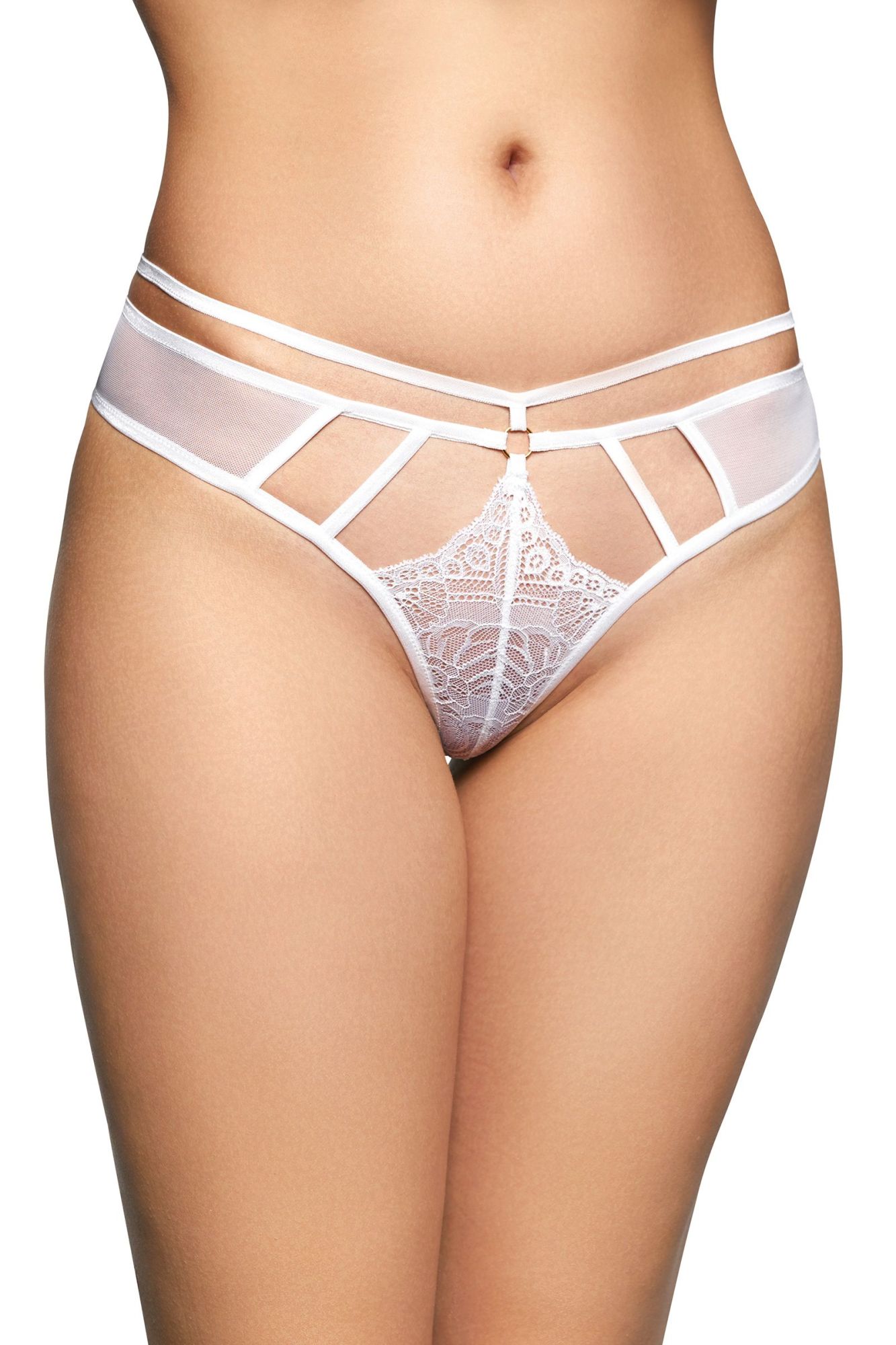 Эротическое стринги со стрепами softline collection, белый, m/l в Севастополе