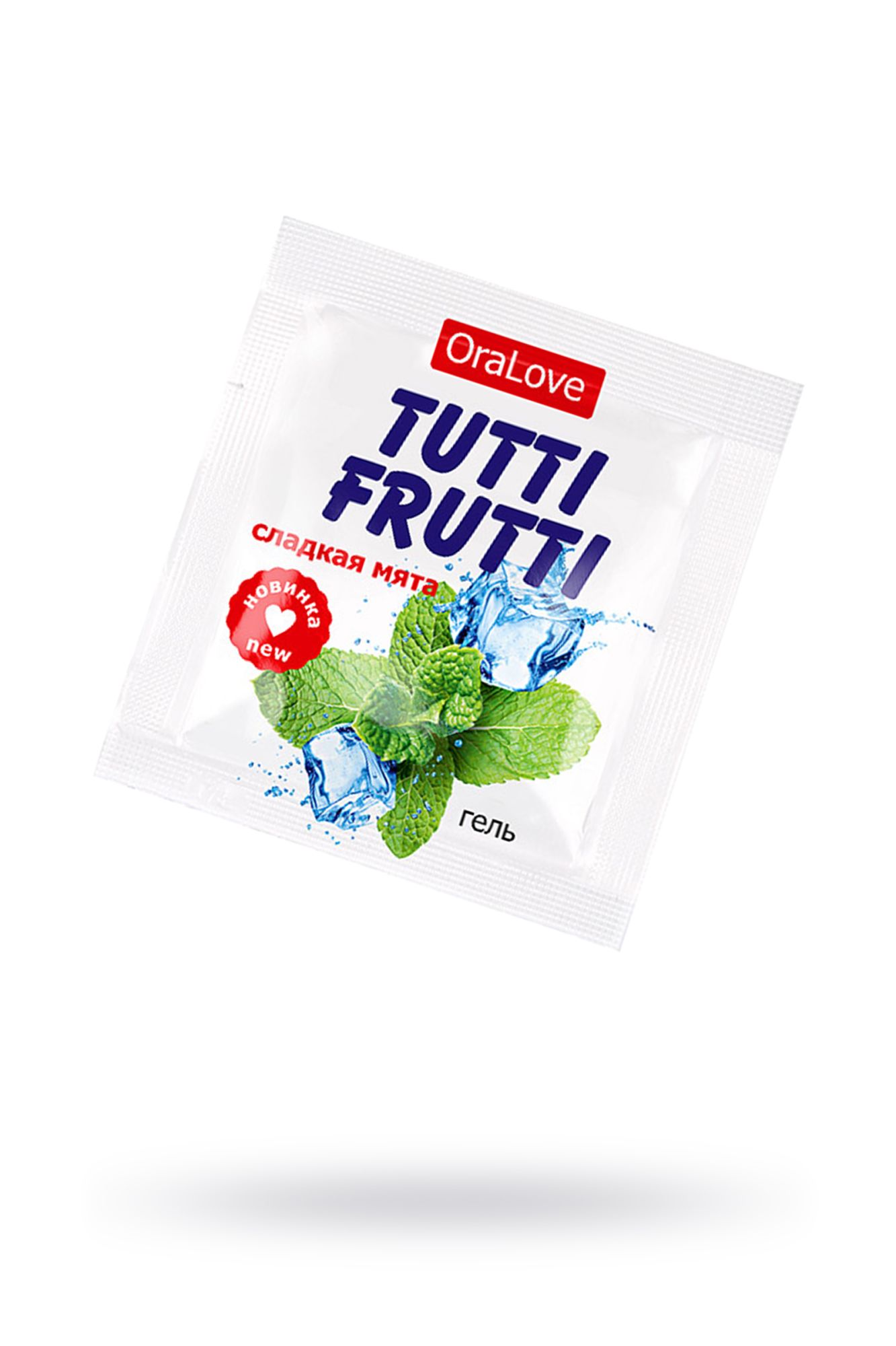 съедобная гель-смазка tutti-frutti для орального секса со вкусом сладкой мяты 4г по 20 шт в упаковке в Севастополе