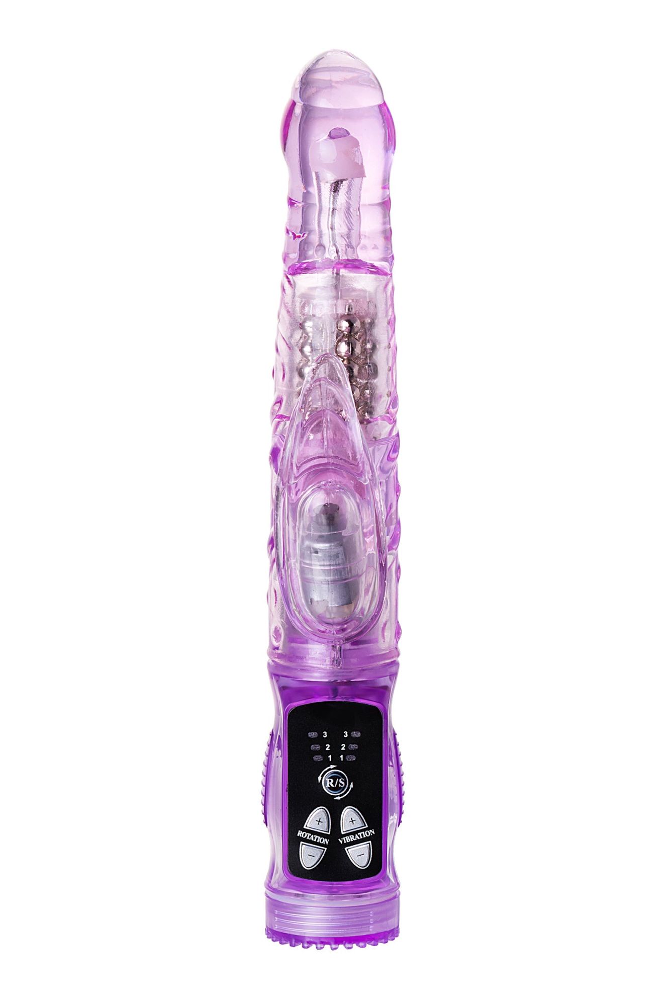 вибратор с клиторальным стимулятором a-toys by toyfa high-tech fantasy, tpe, фиолетовый, 22 см в Севастополе