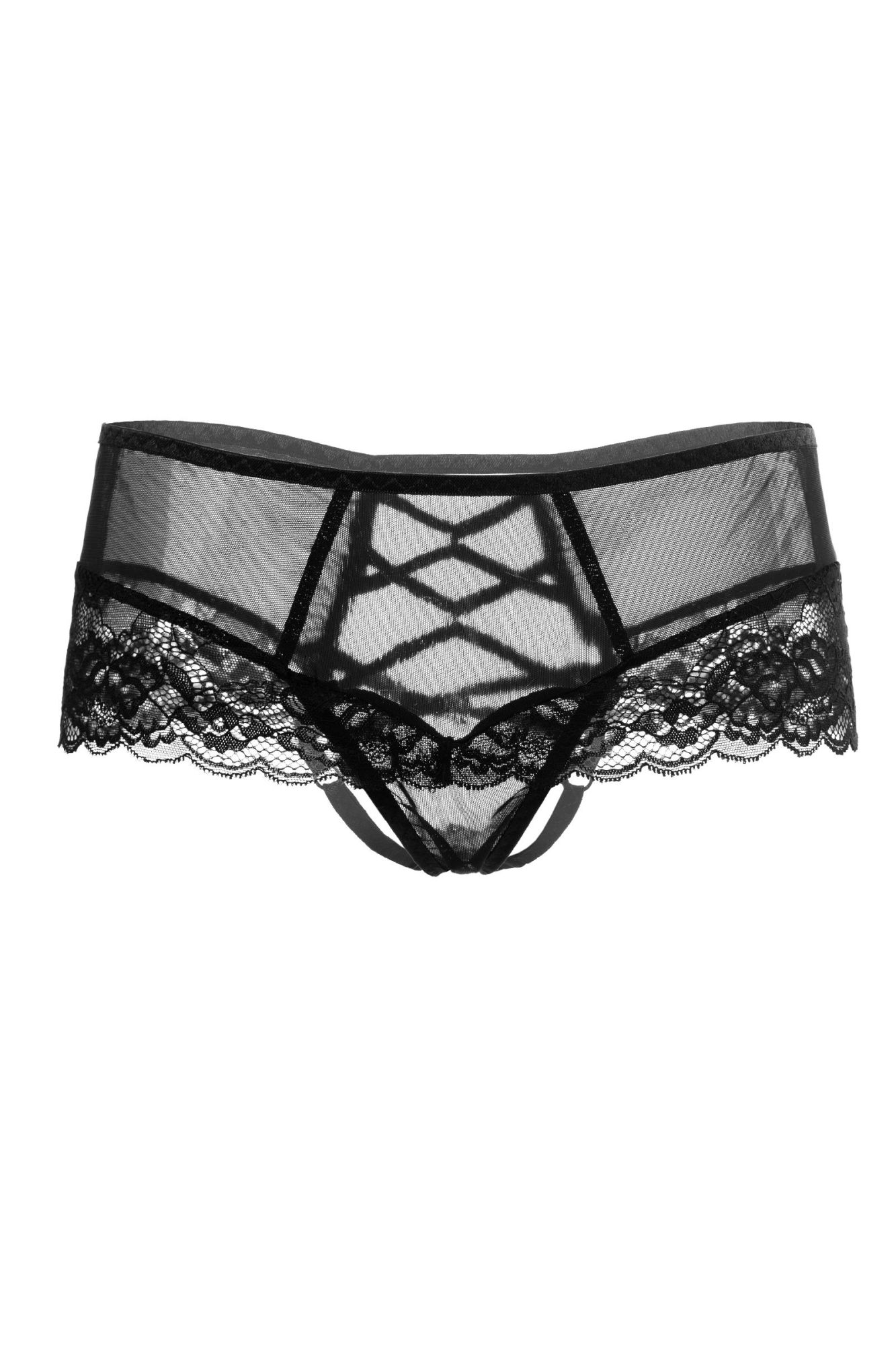 Эротическое эротические трусики с имитацией шнуровки erolanta cheryl, черный 42-44 в Севастополе