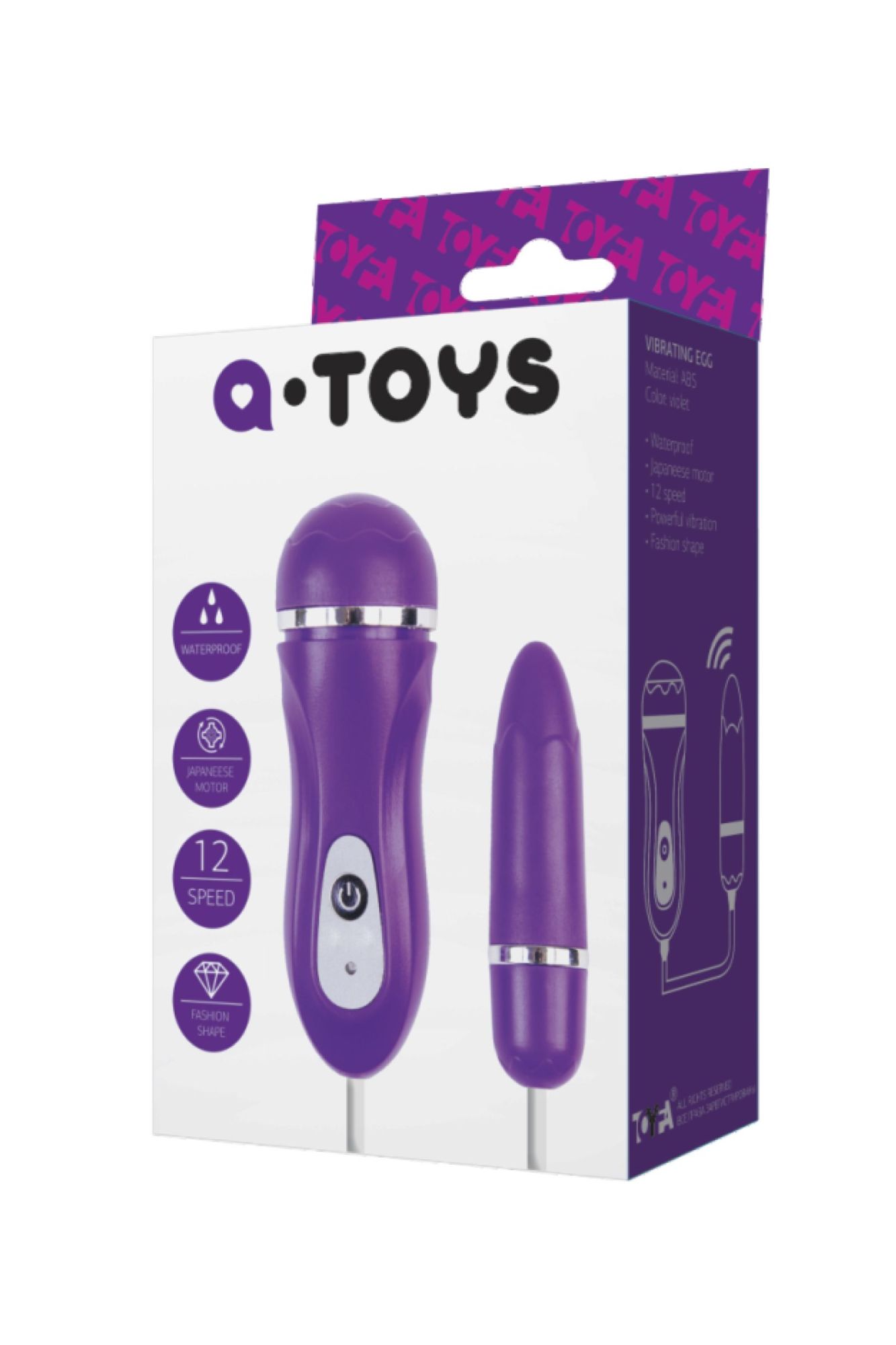 виброяйцо toyfa a-toys pelly, фиолетовое в Севастополе