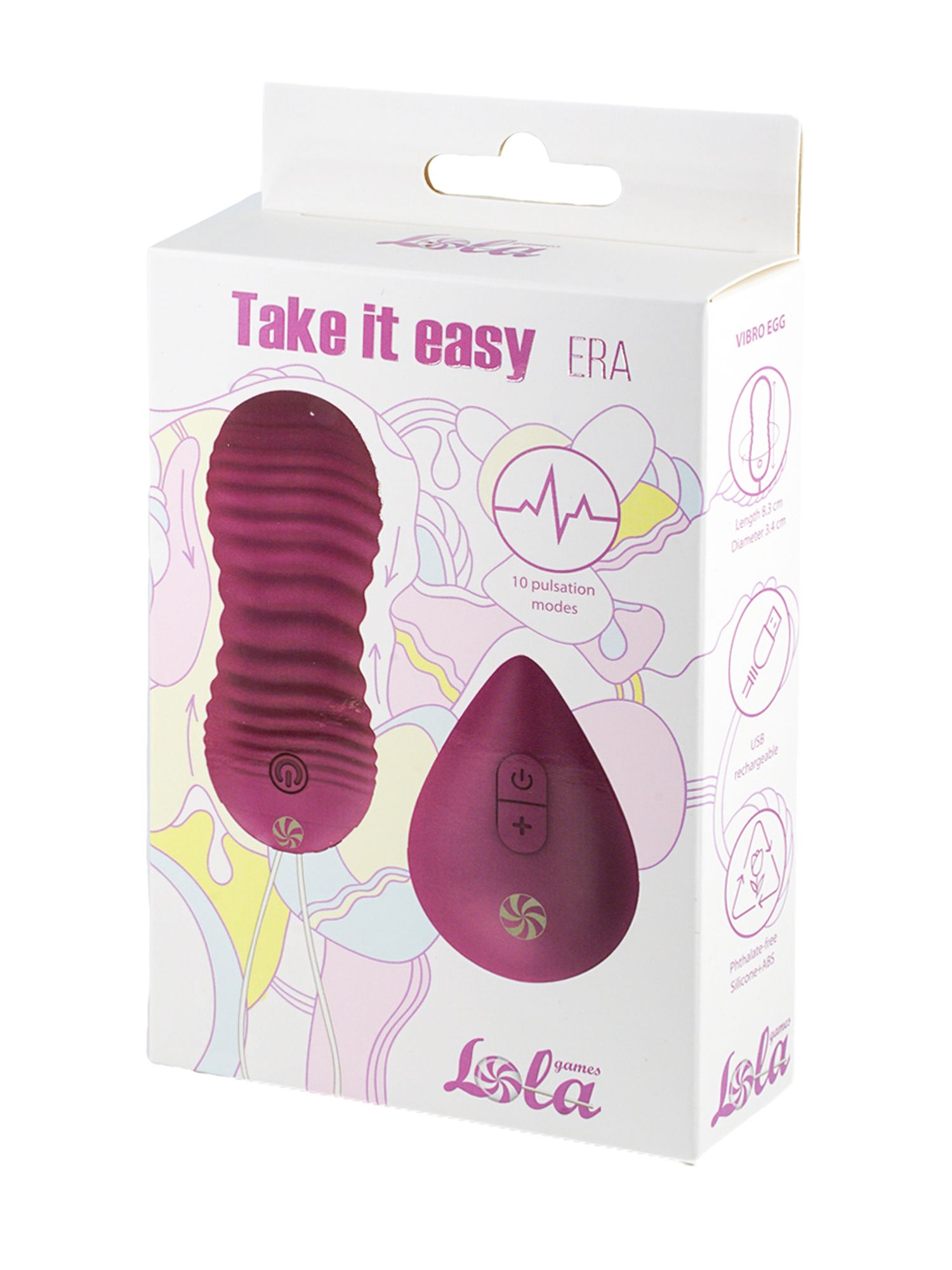 пульсирующие виброшарики на пульте take it easy era purple 9021-05lola в Севастополе