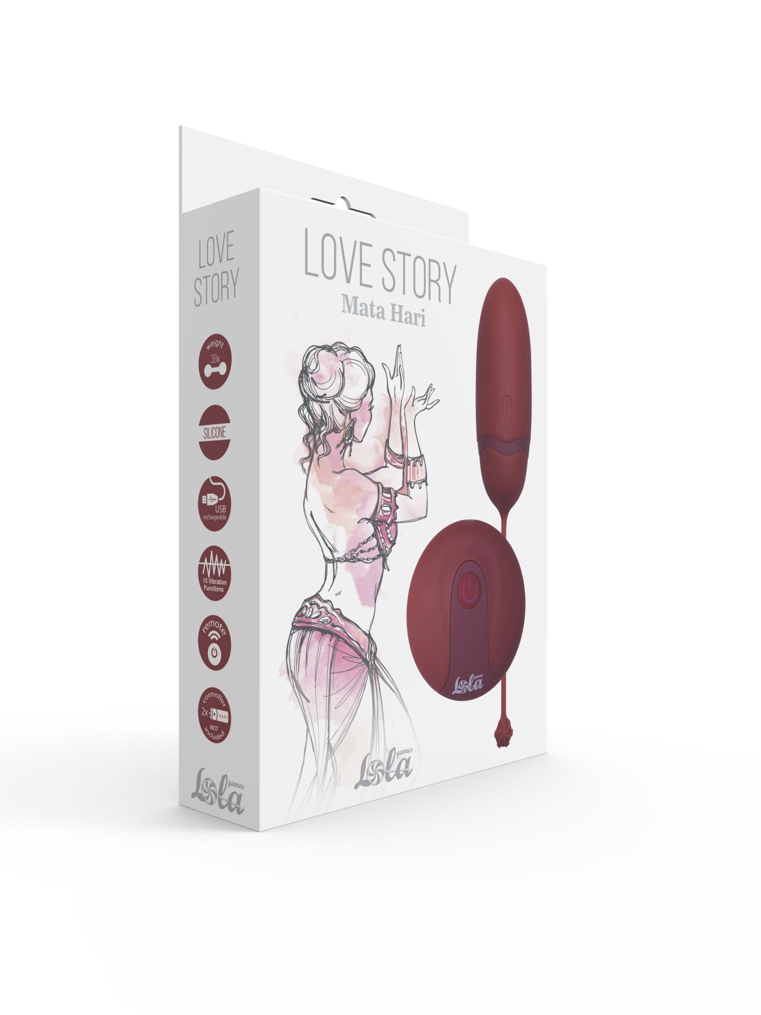 виброяйцо на пульте управления love story mata hari wine red 1800-03lola в Севастополе