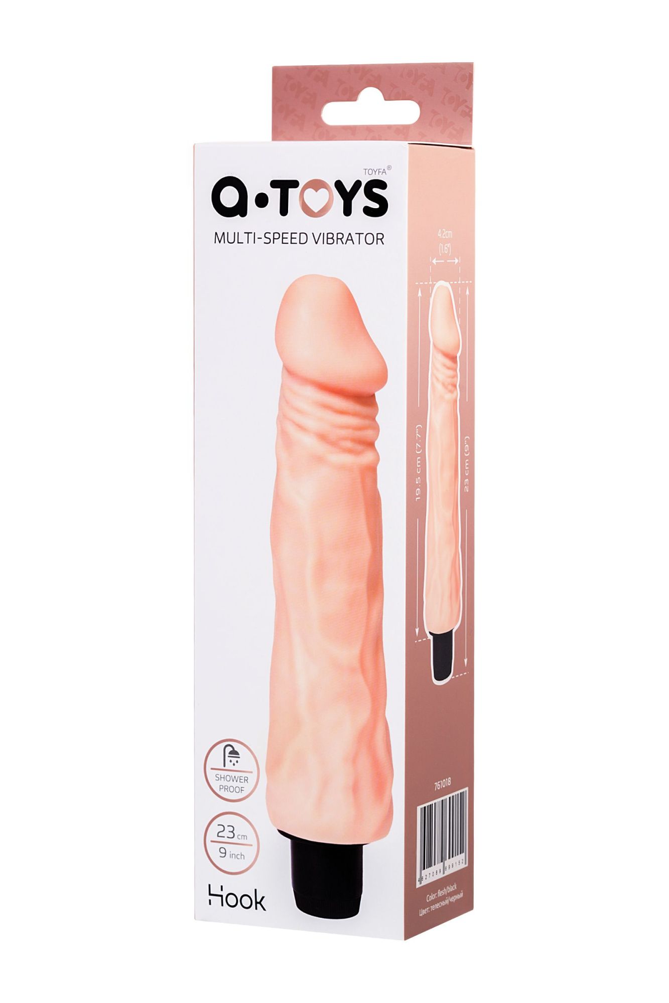 реалистичный вибратор toyfa a-toys hook, tpe, телесный, 23 см в Севастополе
