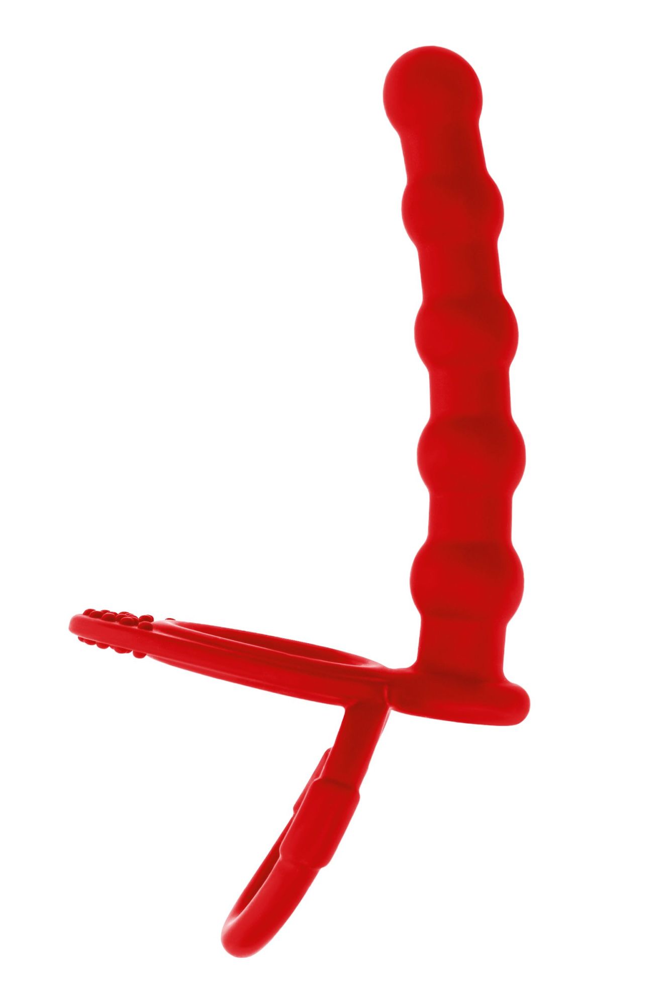 насадка на пенис для двойного проникновения black&red by toyfa, силикон, красная, 19,5 см в Севастополе