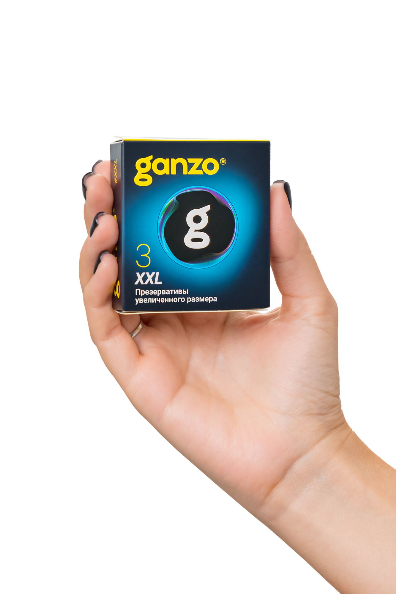 презервативы  ganzo xxl увеличенные, латекс, 19 см, 5,5 см, 3 шт. в Севастополе
