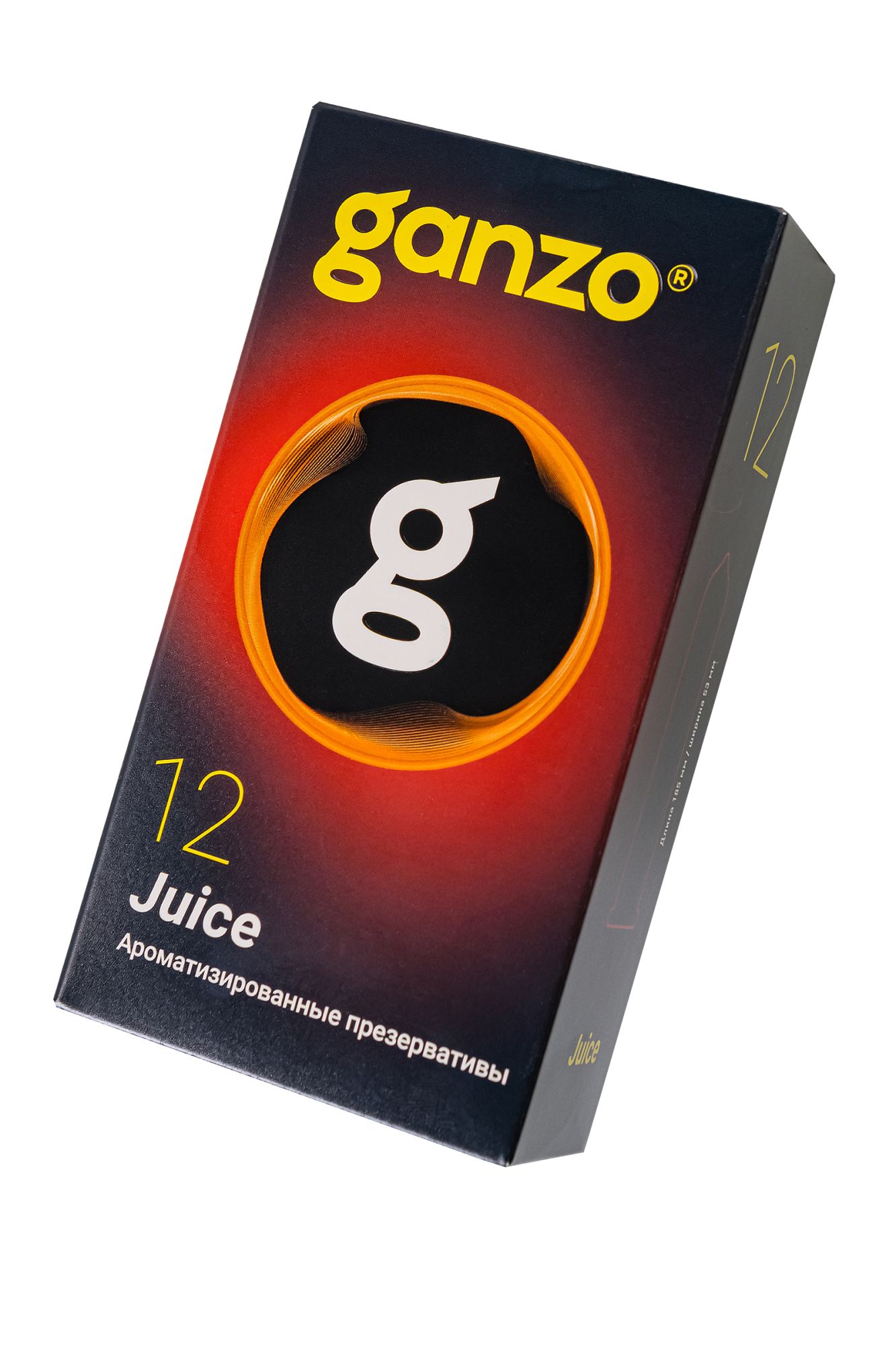 презервативы ganzo, juice, латекс, аромат, 18 см, 5,2 см, 12 шт. в Севастополе