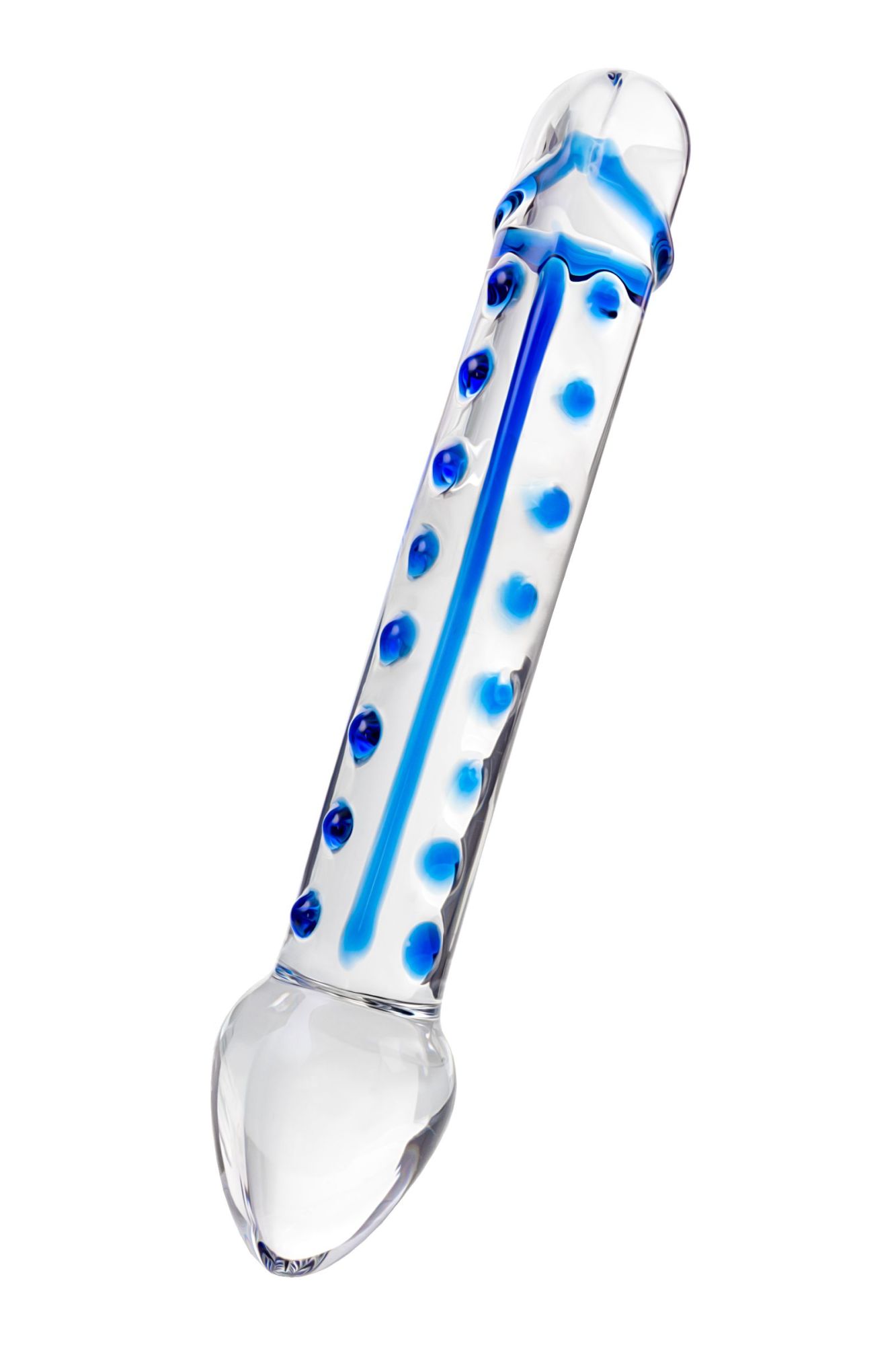 фаллоимитатор с двумя головками sexus glass, стекло, прозрачный, 20 см в Севастополе