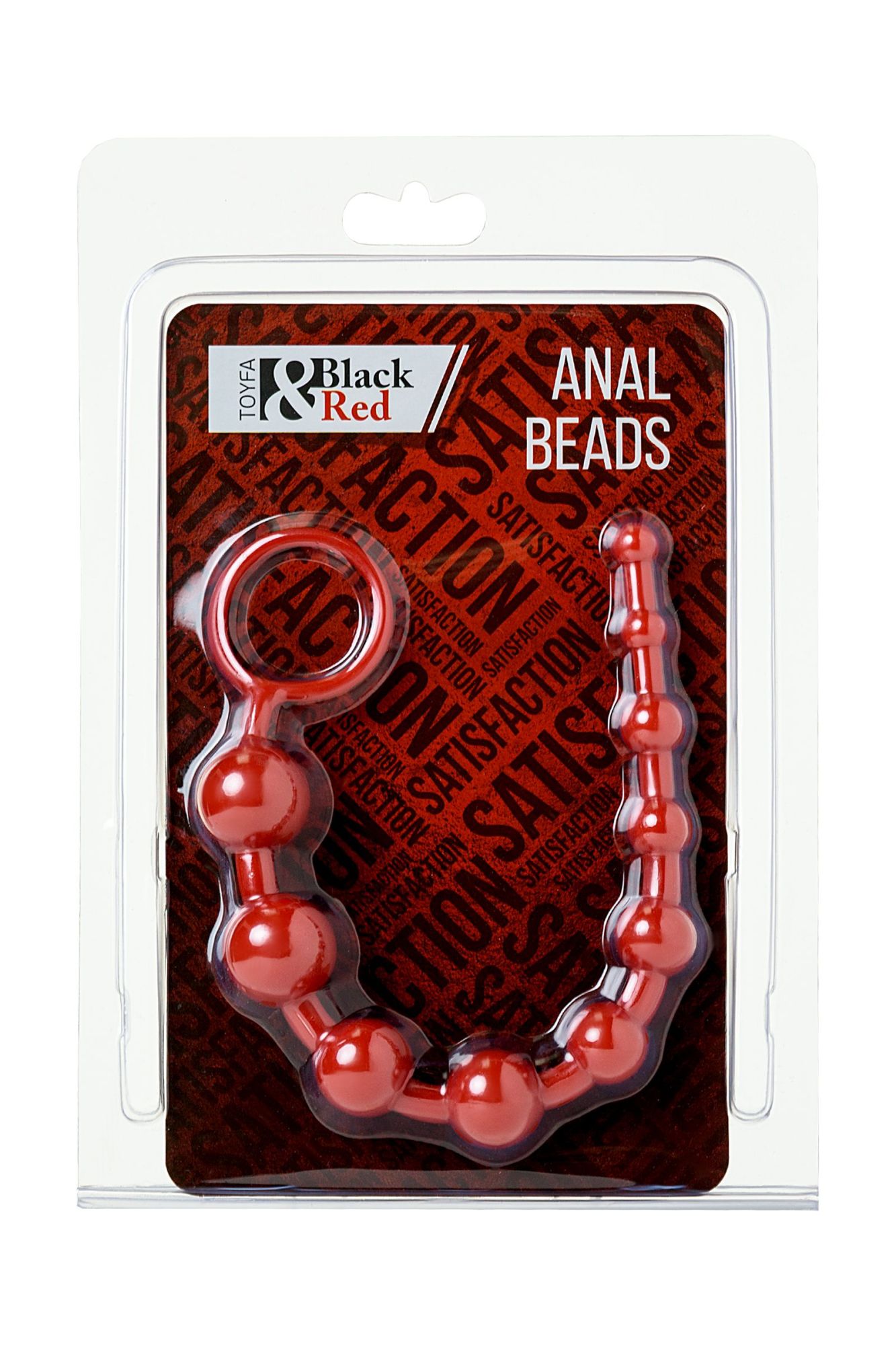 анальная цепочка black & red by toyfa, пвх, красная, 31 см, ø 3 см в Севастополе