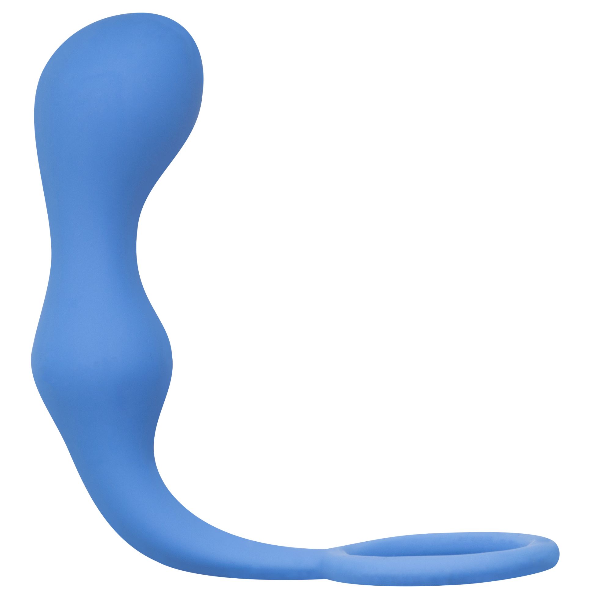 эрекционное кольцо с анальной пробкой double pleasure anal plug blue  4217-03lola в Севастополе