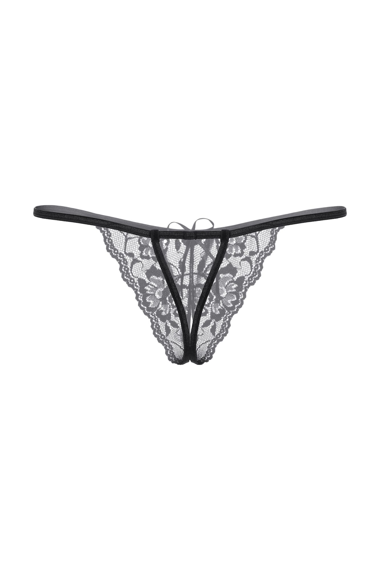 Эротическое стринги открытые кружевные softline collection, черный, s/l в Севастополе