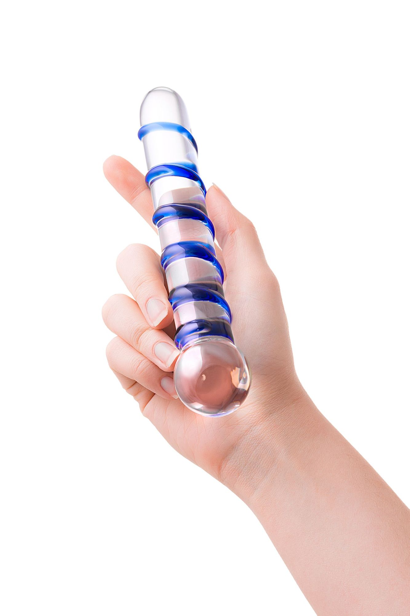 двусторонний фаллоимитатор sexus glass, стекло, прозрачный, 19 см в Севастополе