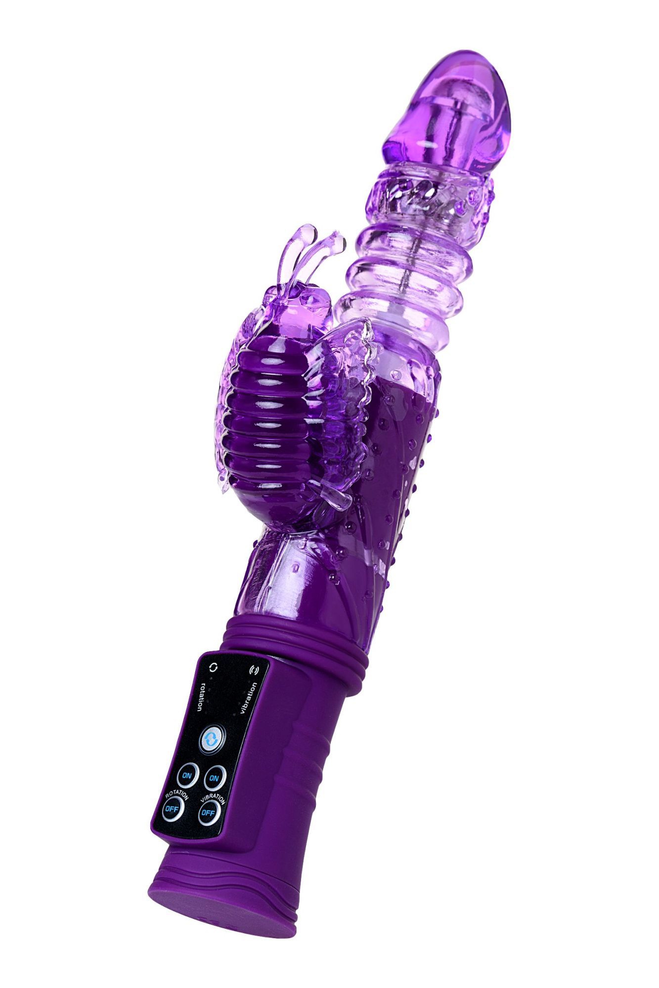 вибратор с клиторальным стимулятором toyfa a-toys high-tech fantasy, tpr, фиолетовый, 23 см в Севастополе