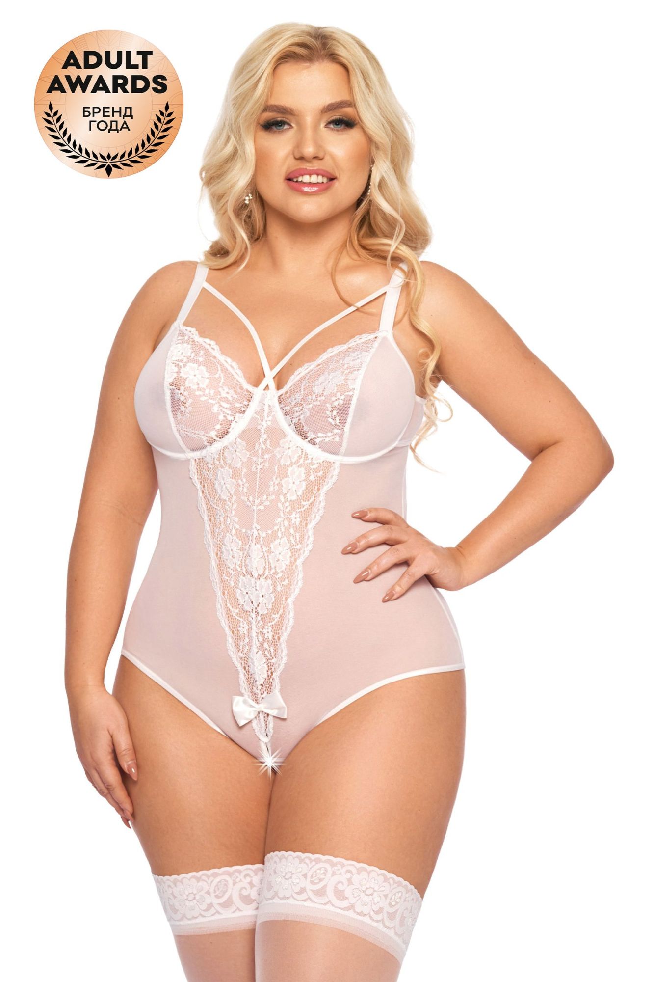 Эротическое боди softline collection amanda, белый, xl в Севастополе