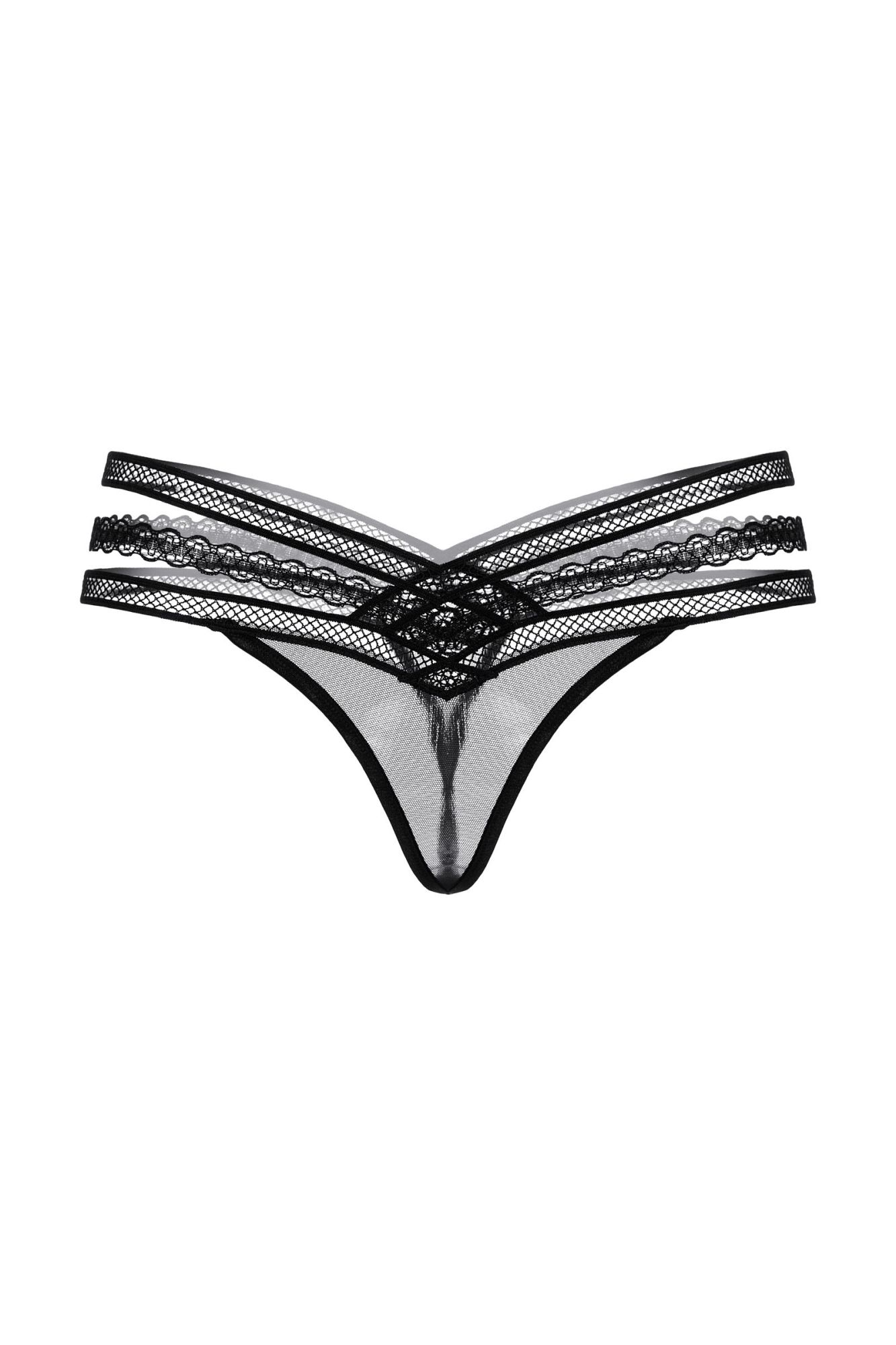 Эротическое стринги с ажурной резинкой softline collection, черный, m/l в Севастополе