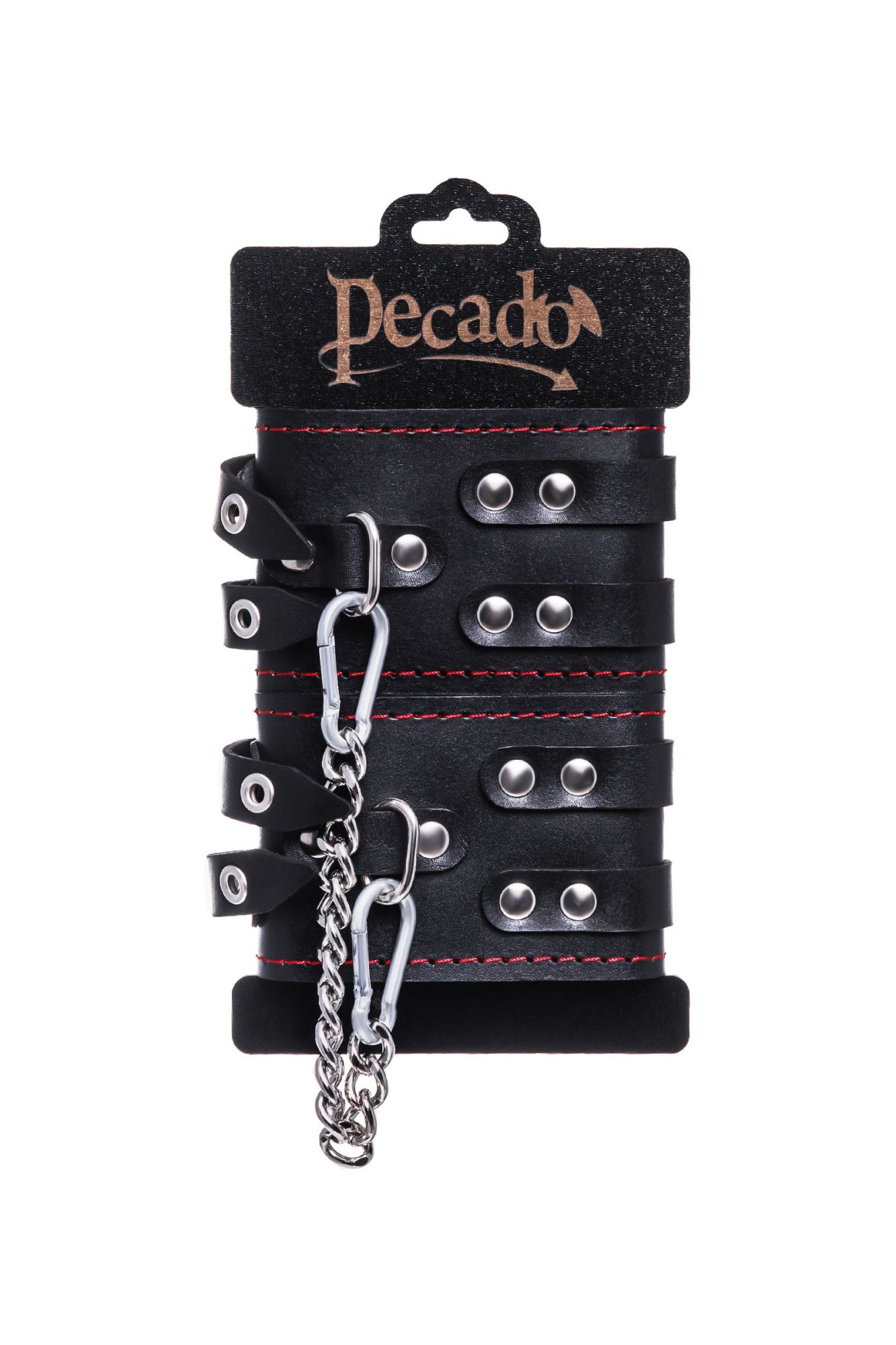 оковы pecado bdsm, с двумя ремнями и черной подкладкои, натуральная кожа, черные в Севастополе
