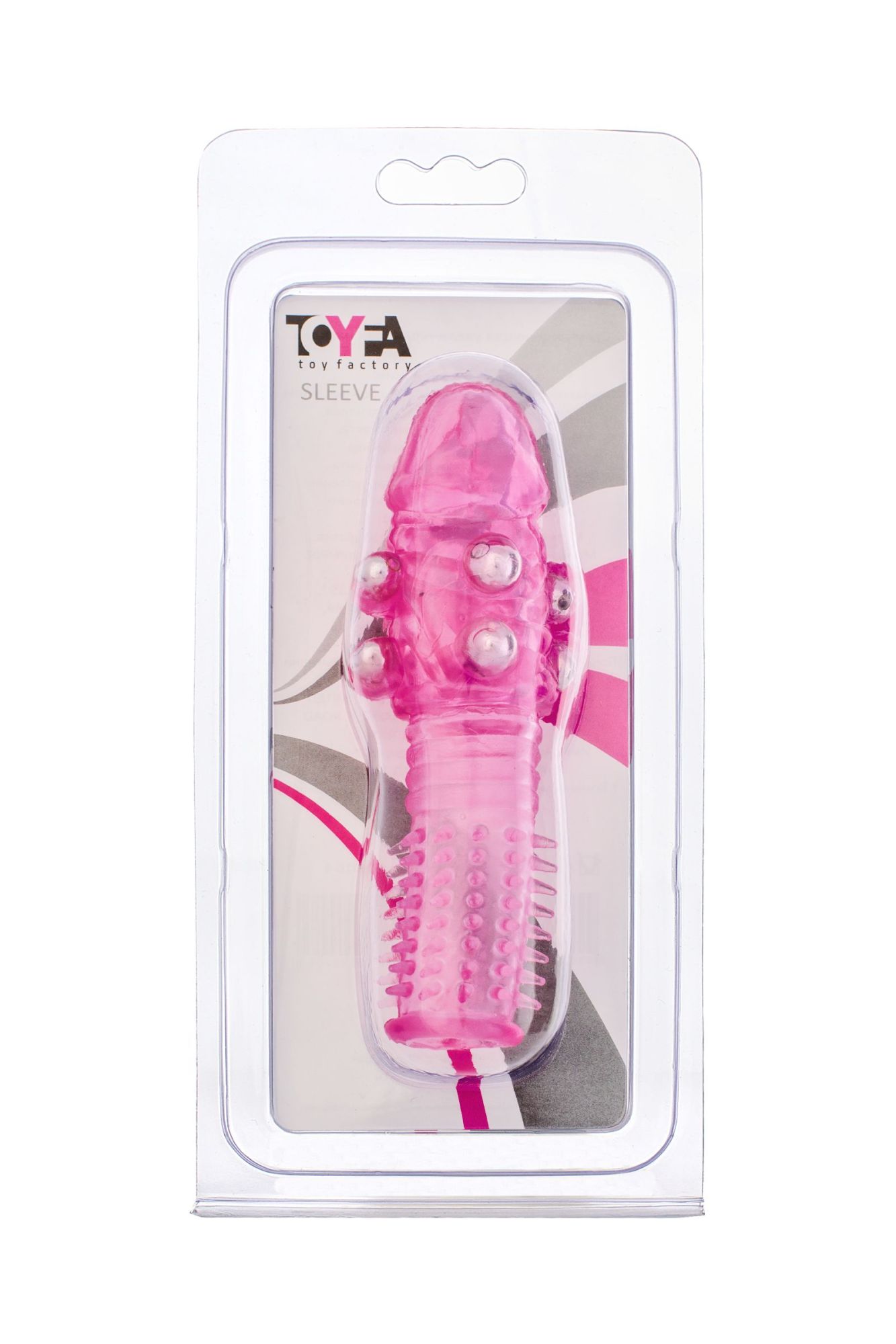насадка с шариками  toyfa, tpe, розовый, 13,5 см в Севастополе