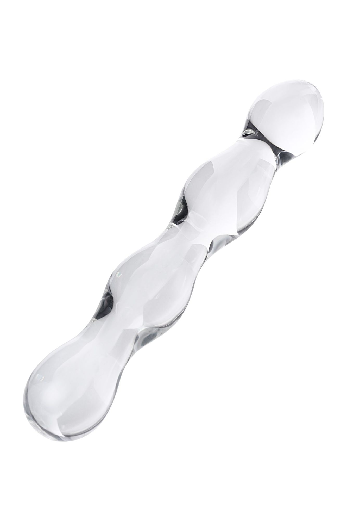 двусторонний фаллоимитатор sexus glass, стекло, прозрачный, 18,5 см в Севастополе