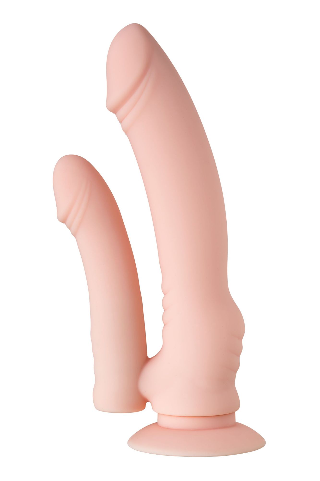 реалистичный фаллоимитатор a-toys by toyfa twint, силикон, телесный, 19,5 см в Севастополе